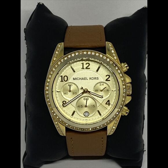 COPY - Michael Kors Blair MK5166 Women's Brown Leather Analog Dial Quartz Watch… - Picture 3 of 12